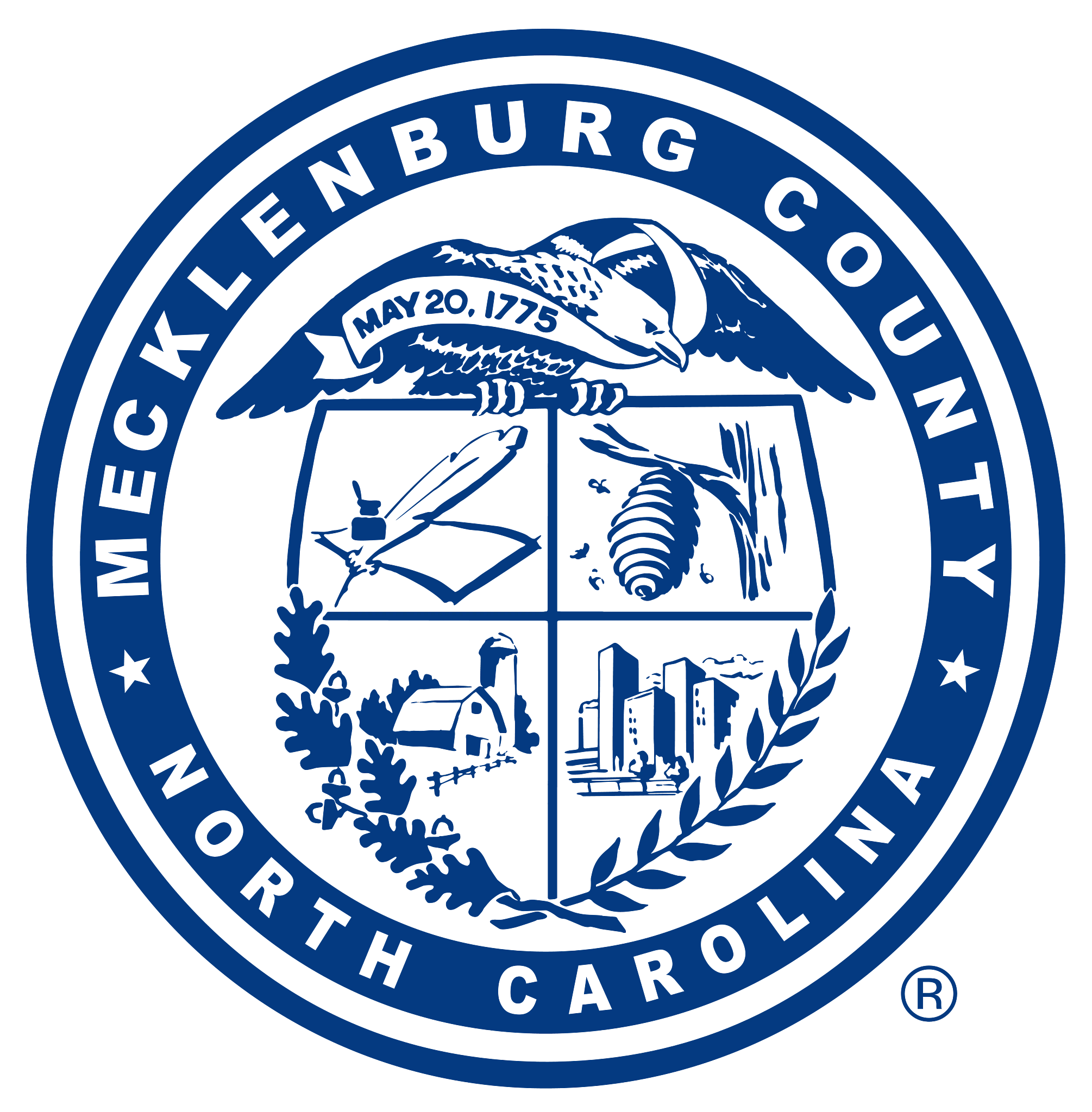 Official Mecklenburg County Seal to be used as a logo to represent the County in visual and marketing communications.