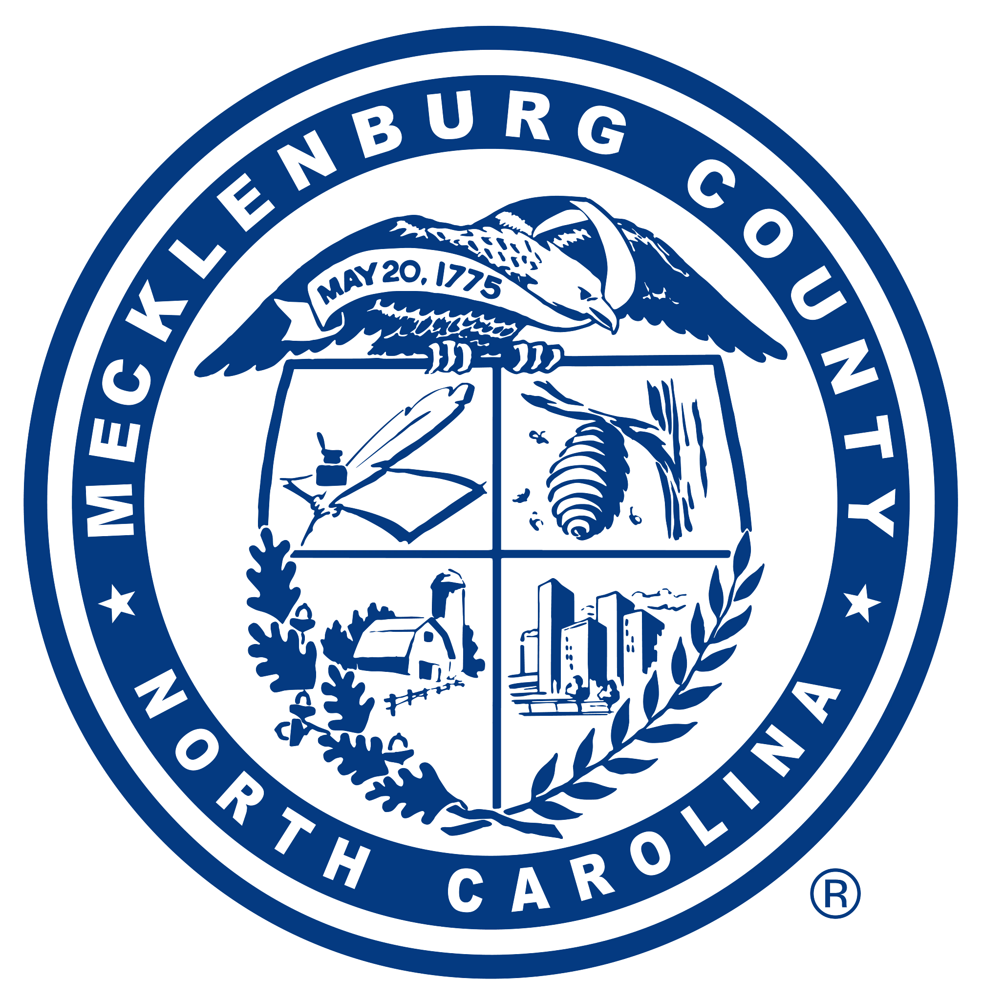 Official Mecklenburg County Seal to be used as a logo to represent the County in visual and marketing communications.