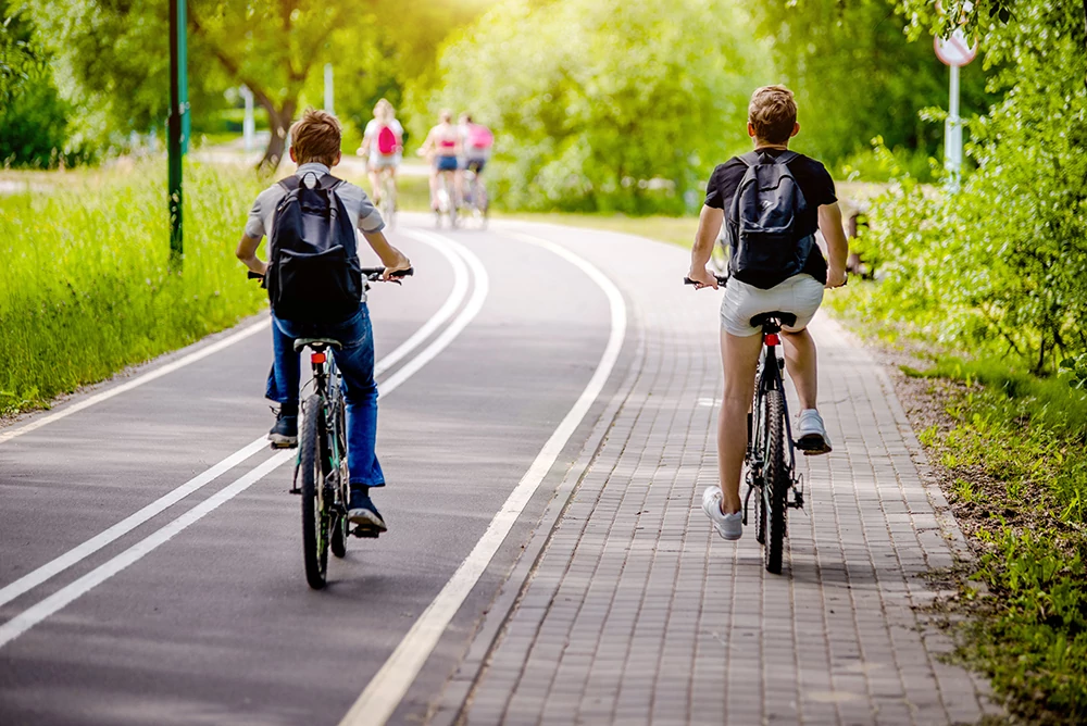 children biking park