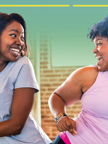 A diverse group of people participating in a fitness activity.