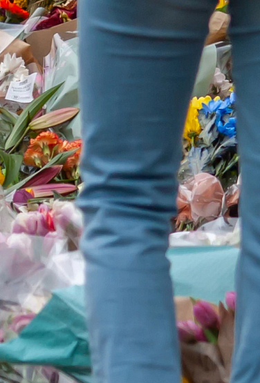 Flowers and tributes as part of a public vigil